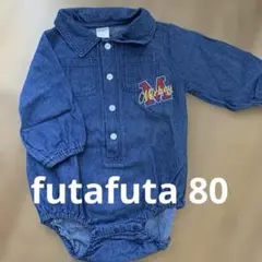 デニム ミッキーマウス ロンパース　futafuta