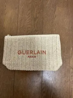 GUERLAIN ポーチ ストロー素材 ベージュ