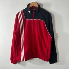 adidas 90sヴィンテージ ナイロンジャケット プルオーバー L 黒/赤 