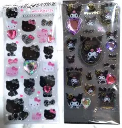 正規品　キラキララインストーンシール　キティ　クロミ　2種セット