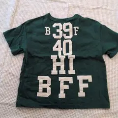 デニムダンガリー ロゴアップリケ Tシャツ グリーンのサムネイル