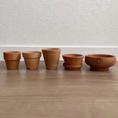 ミニサイズ 植木鉢 5個 テラコッタ 多肉植物 サボテン 盆栽 ガーデニング