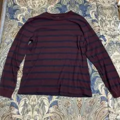 GAP 長袖Tシャツ S バーガンディ/ネイビー
