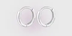 999純銀 フープピアス 10mm｜1ペア（両耳）｜シルバー シンプル