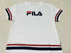 FILA ホワイト ラッシュガードM ストライプ　#160㎝　#150㎝