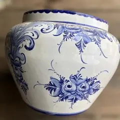 花柄 丸型花瓶
