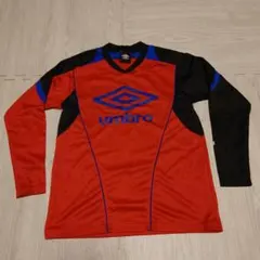 150 umbro 長袖スポーツシャツ 赤黒