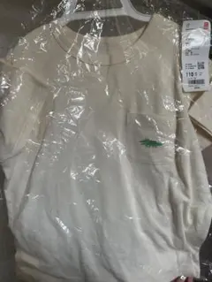 UNIQLO ポケット付きTシャツ 110cm クリーム色