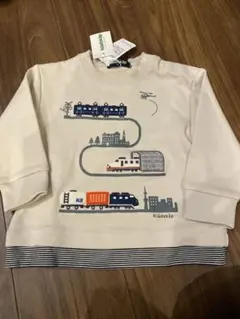 【新品】クレードスコープ　電車トレーナー　90cm アイボリー