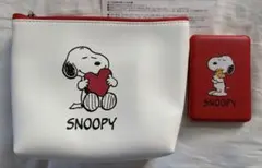 【新品未使用】DHC x PEANUTS スヌーピー ポーチ＆ミラーセット
