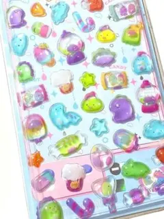 ドロップ 恐竜 立体 シール　蓄光 平成 女児 レトロ ボンボン キャンディー