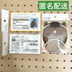 セリア 競走馬 ぷち袋 免許証風 馬券風 ダイカット インパクト 茶色系
