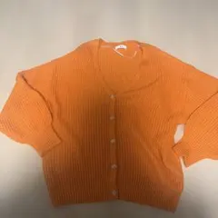 WEGO オレンジ 長袖カーディガン