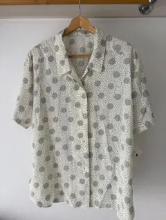 【未使用】レナウン⭐︎agasa 水玉⭐︎肩パッド無し⭐︎半袖ブラウスのサムネイル