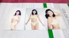 石川加奈子 写真 はがきサイズ 3枚 レースクイーン アイドル タレント