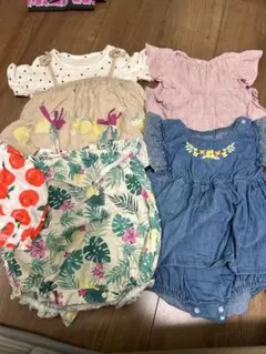 ロンパース・カバーオールセット　まとめ売り　女の子 70 お出掛け　保育園