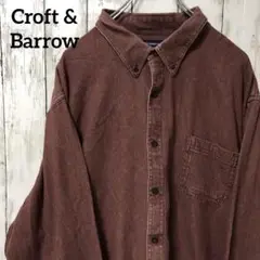 C2411 Croft & Barrow 長袖シャツ ボタンダウン XL