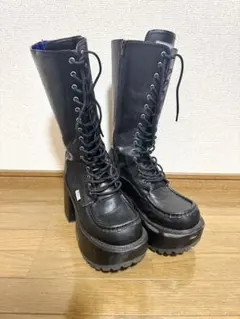 Naoka着用　OOOPS Y2K 黒　ロングブーツ　きゅんです　コンバース風 Naoka着用 OOOPS Y2K 黒 ロングブーツ きゅんです コンバース風 - メルカリ
