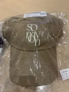 somyon 刺繍ロゴ付きブラウン