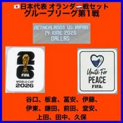 ワールドカップ　パッチ　ワッペン　 ユニフォーム　2026 日本代表　マッチデイのサムネイル