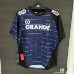 GRANDE プラクティスシャツ　 青黒 ストライプ　Lのサムネイル