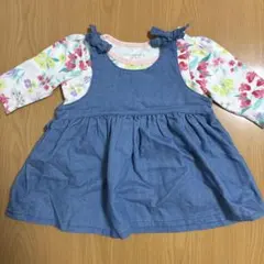 ベビー用カットソー、ジャンバースカートセット（60〜80サイズ）