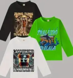 イタリアンブレインロッド　長袖カットソー3枚セット　110cm