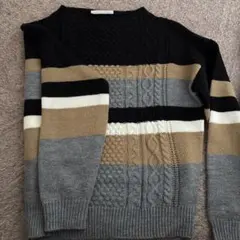 chocol raffine robe 多色ストライプセーター F