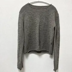 ZARA グレービーズ刺繍 ニット 長袖 L