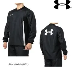 アンダーアーマー UNDER ARMOUR ロングスリーブ軽量撥水　黒×白MD