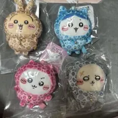 豹柄パジャマなマスコット 5点 モモンガ、シーサー、古本屋、ラッコ