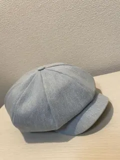 デニムキャスケット 金属バックル付き