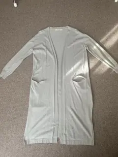 ライトグレー ロングカーディガン