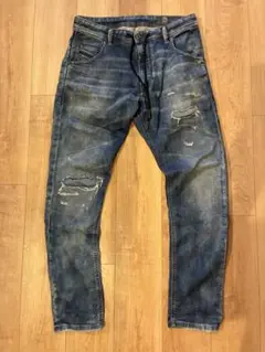 DIESEL KROOLEY CB-NE ジョグジーンズ ダメージ加工 W30