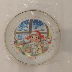 レア❕不二家❤️ぺこちゃん プレート 皿 直径16cm 2001年 크리스마스