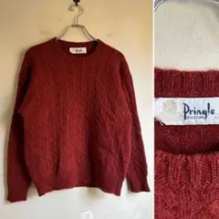 【希少】Pringle カシミヤ シルク セーター ニット スコットランド 古着/USED] 80's スコットランド製 プリングル Vネック カシミア