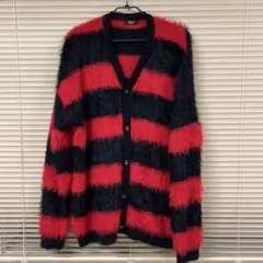 glamb ボーダーモヘアカーディガン　Lサイズ　美品　グランジ