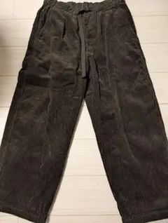 UNIQLO U ブラウン コーデュロイタックワイドパンツ Lサイズ