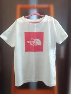 ♡キッズ服♡THE NORTH FACE／白Tシャツ／ピンクロゴ／140サイズ