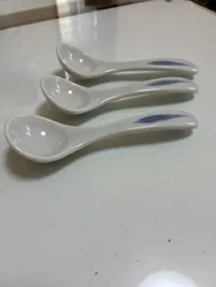 陶器製 スプーン 3本セット 藍色模様