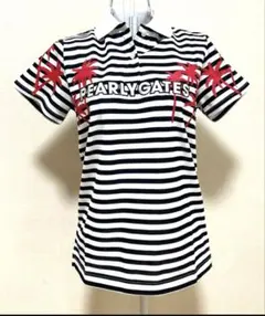 ★新品タグ付きPEARLY GATES ストライプ半袖ポロシャツ サイズ0★