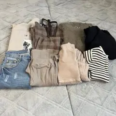 レディース まとめ売り8点 春秋冬 サイズM 早い者勝ち‼️ ベージュ、茶色多め