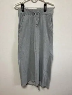 グレー ドローストリング ロングスカート