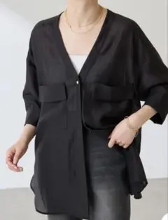 【今期商品】ヴィンテージライクVネックオーバーシアーシャツ