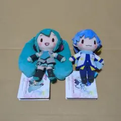 初音ミクシリーズ ふわぷち ミニぬいぐるみ 初音ミク KAITO 2個セット ②