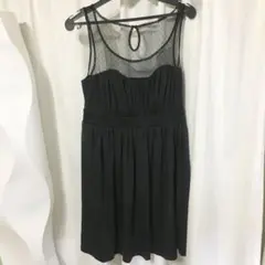 ロイヤルパーティー❤️ドットシースルー　Aラインワンピース