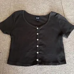 GAP ブラック クロップドTシャツ S