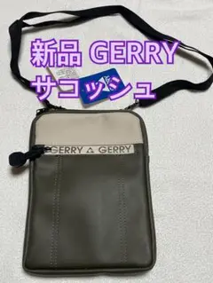 新品 GERRY サコッシュ スマホショルダー グリーン 合成皮革 撥水