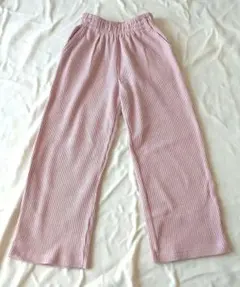 ブリーズ キッズワイドパンツ ワッフルパンツ ピンク 130cm