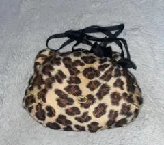 USJ キティ ヒョウ柄 がま口ショルダー バックポーチ